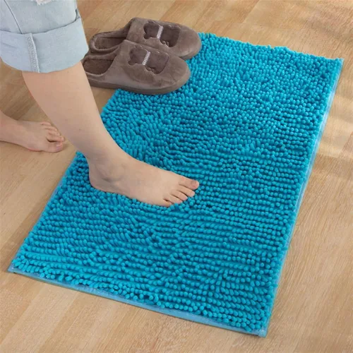 Miniatura 5 de Reyox Tapete de baño de felpilla gruesa, suave, duradero, absorbente de agua, de secado rápido, antideslizante, para cocina, baño, dormitorio, Café