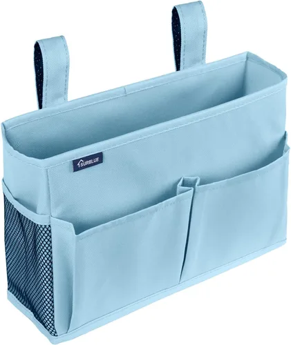 Miniatura 58 de Surblue Caddy Organizador colgante, Bolsa de almacenamiento para cabecera para literas y camas de hospital, Azul Turquesa, L R-Teal