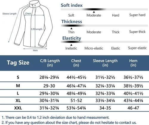 Miniatura 6 de Little Donkey Andy Chaqueta impermeable de ciclismo para hombre, chaqueta de lluvia para golf, cortavientos, ultraligera, gris plegable, talla XL