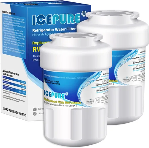 Miniatura 12 de ICEPURE PLUS NSF53&42 RWF0600AH Reemplazo para GE MFW, MWFP, 197D6321P006, WFC1201, MWFA, PC75009, HDX FMG-1, 46-9996, filtro de agua