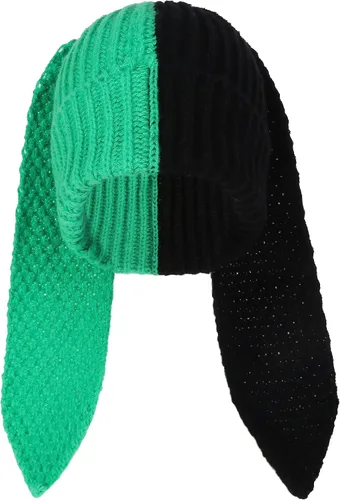 Miniatura 11 de Gorro de conejo para mujer, lindo conejo de ganchillo, gorro de invierno, cálido gorro de calavera para esquí al aire libre