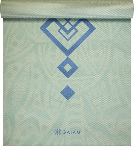 Miniatura 18 de Gaiam - Tapete de yoga con estampado, antideslizante para ejercicio y fitness para todo tipo de yoga, pilates y ejercicios en el suelo Marea