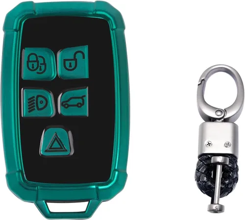 Miniatura 14 de x xotic tech Funda para llavero compatible con Range Rover Evoque Discovery LR4 Land Rover Sport o Jaguar XF XJ F-PACE F-Type 5 botones, protección