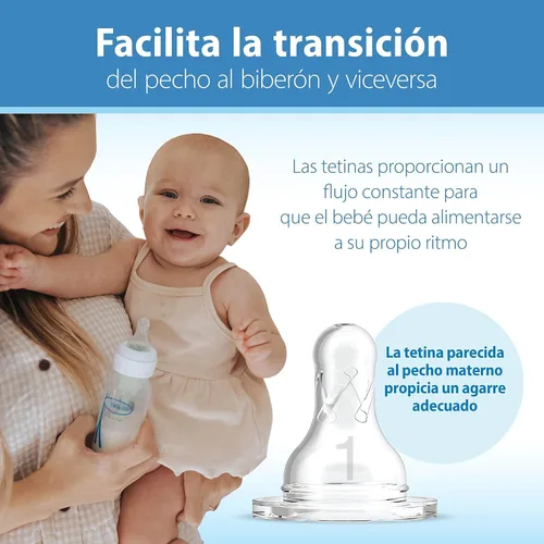 Miniatura 12 de Dr. Brown's Natural Flow Anti-Colic Options+ Biberón estrecho con diseño Dream Adventure, 8 oz/250 mL, con tetinas de flujo lento Nivel 1, 0m+