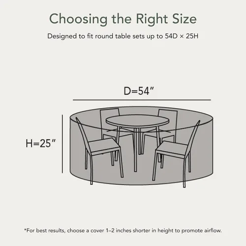 Miniatura 2 de Covermates Juego de funda clásica redonda para mesa de comedor y silla de patio, protección para muebles de exterior para todo tipo de clima, vinilo