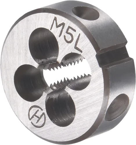 Miniatura 4 de uxcell M5 x 0.031 in Métrico Izquierdo M5 x Juego de Troqueles y Troqueles de Rosca de Máquina con Troquel Redondo Roscado, Kit de Grifo y Troquel