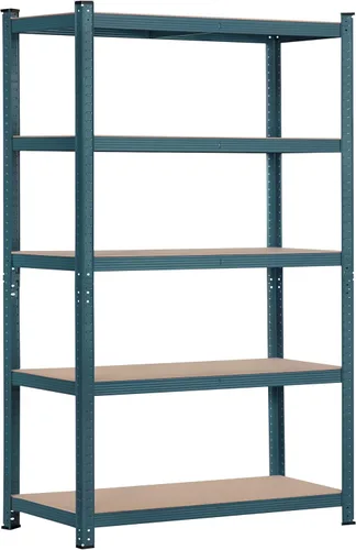 Miniatura 18 de Topeakmart Estantes utilitarios de 5 niveles, estantes de almacenamiento de metal, estanterías ajustables, montaje sin tornillos, estantes de Negro
