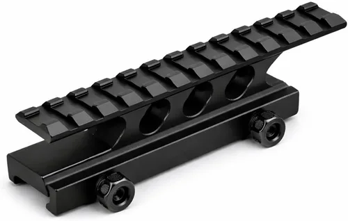 360 Tactical 1 pulgada de alto perfil corto Riser Mount Matte Black Picatinny 8 Ranura para visores y óptica Riel de alto perfil 2