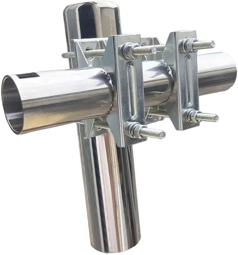 Miniatura 4 de Soporte de abrazadera de doble perno en U para antena Starlink, adaptador de poste para montaje en riel de escalera Rv, universal