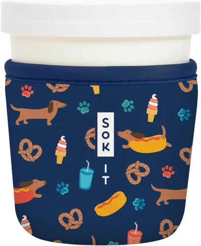 Miniatura 154 de Sok It IceCreamSok - Funda de neopreno aislada (flores abstractas, pintas de helado cónicas)