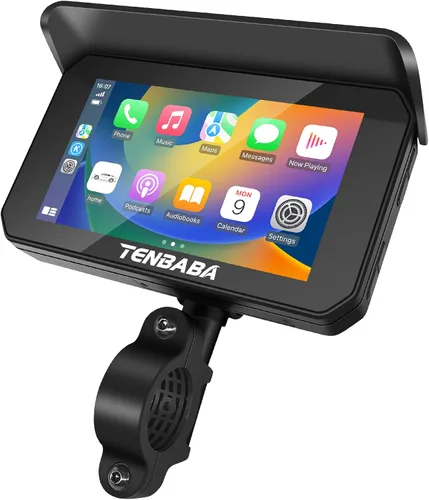 Pantalla Carplay para motocicleta, inalámbrica Apple CarPlay y Android Auto de 5 pulgadas, navegación GPS para motocicleta, pantalla CarPlay con