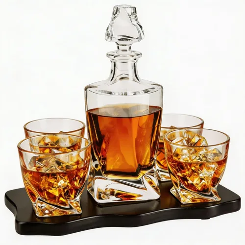 Miniatura 4 de The Wine Savant, juego de regalo de piedras de whisky y decantador para hombres y mujeres, 2 bolas de whisky de acero inoxidable XL, 2 vasos
