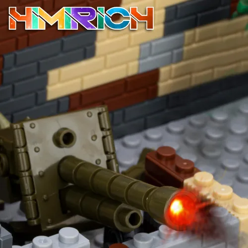 Miniatura 6 de Paquete de armas HIMIRICH, conjunto de bloques de construcción de juguetes militares, modelo para figuras de soldados, kit de equipo y accesorios