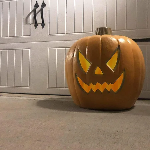 Miniatura 7 de Linterna Jack O' de 21 pulgadas, decoración navideña de calabaza de Halloween extra grande iluminada, faroles de calabaza preiluminados