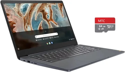 Lenovo IdeaPad 3 Chromebook 14 pulgadas HD portátil, procesador MediaTek MT8183 Octa-Core, ARM Mali-G72 MP3, 4 GB de RAM, 128 GB de almacenamiento