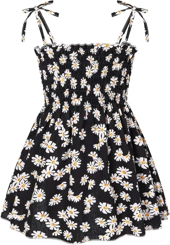 Vestidos de verano sin mangas con correa de lazo para niñas de 1 a 6 años, lindo vestido chino con estampado de panda