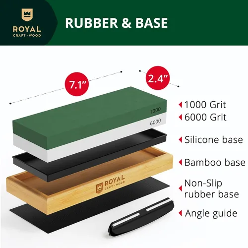 Miniatura 2 de Piedra de afilado universal para cuchillos con doble grano 1000/6000 para juego de cuchillos de cocina, cuchillo de chef y más - Kit de afilado