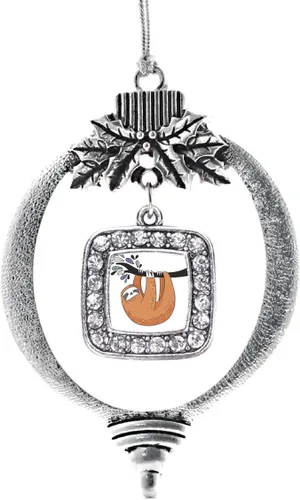 Miniatura 119 de Inspired Silver - Nana púrpura - Adorno de Navidad plateado - Adorno cuadrado para árbol de Navidad con circonita cúbica - Decoración colgante
