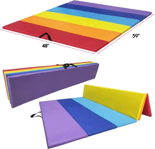 Miniatura 4 de Safly Fun Gymnastics Bar for Kids Ages 3-15 Sturdy Steel Home Gym, Adjustable Height (3 to 5 ft) with Anti-Slip Base, Easy Assembly Rosa