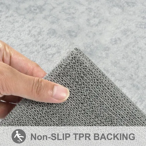 Miniatura 3 de Uphome Alfombra de baño bohemia de 18 x 26 pulgadas, extra suave, antideslizante, absorbente, de secado rápido, lavable a máquina, alfombra de ducha