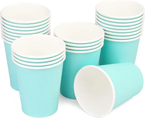 Miniatura 13 de Paquete de 75 unidades de tazas de papel desechables de 8 onzas, taza de café caliente, taza de café de papel para uso en oficina y cocina, tazas