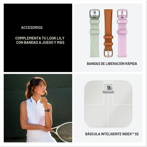 Miniatura 6 de Garmin Lily® 2 Active, reloj inteligente pequeño y elegante, GPS incorporado, pantalla oculta, lente estampada, hasta 9 días de duración