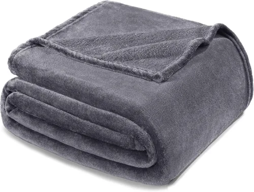 Miniatura 60 de Exclusivo Mezcla Manta de vellón para sofá, cama, súper suave y cálida, para uso en todas las estaciones, acogedora, afelpada, ligera, azul hielo