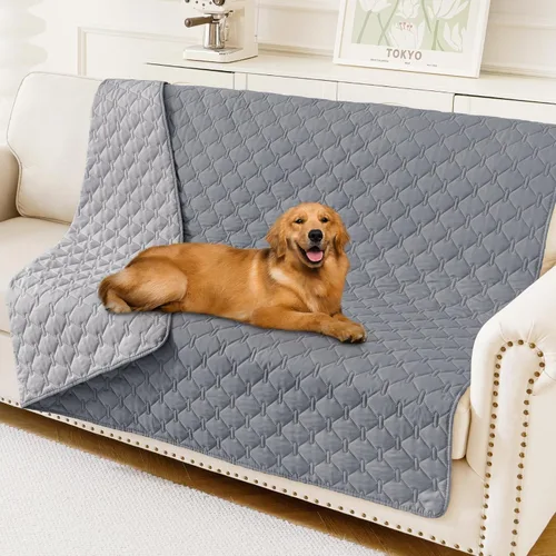 Miniatura 10 de Smiry Funda Impermeable para Cama de Perro, Manta Suave Reversible para Mascotas, Lavable a Prueba de Fugas para Gatos y Perros, Funda para Sofá