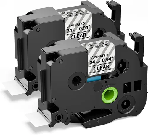 Miniatura 11 de Label KINGDOM Etiqueta compatible con Brother TZe-141 Cinta para etiquetadora negra sobre transparente para cubos PT1800 PTE300 PTD400AD, 0.709 in
