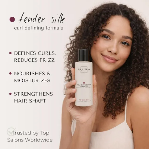 Miniatura 3 de Tender Silk Bouncing Curls Shampoo Fabricado y formulado en Holanda Cuidado para mejorar el cabello rizado Elegante aroma floral y afrutado