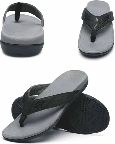 Miniatura 17 de MEGNYA Sandalias ortopédicas para hombre para fascitis plantar, sandalias atléticas con soporte para el arco, cómodas pantuflas para caminar