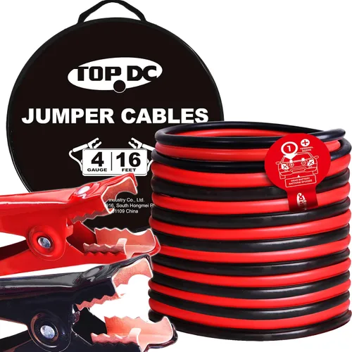 Miniatura 10 de TOPDC Cables de puente resistentes de 1000 amperios para batería de automóvil, cables resistentes para camiones diesel, kit de cables de puente