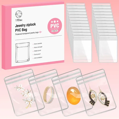Miniatura 11 de Libro Grande Transparente de Almacenamiento de Joyería con 300 Bolsillos y 150 Fundas para Joyería, Organizador de Joyería de Viaje