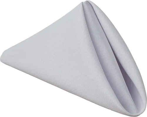 Miniatura 10 de Pomp Servilleta de tela de poliéster beige de 17 x 17 pulgadas (paquete de 12) Tela de fácil cuidado resistente a las arrugas y a las manchas