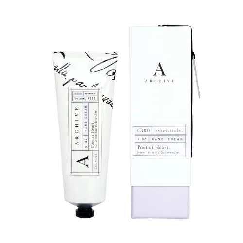 Archive Poet At Heart Crema hidratante para manos, 4 onzas, loción hidratante para mujeres y hombres, ingredientes naturales suaves para la piel