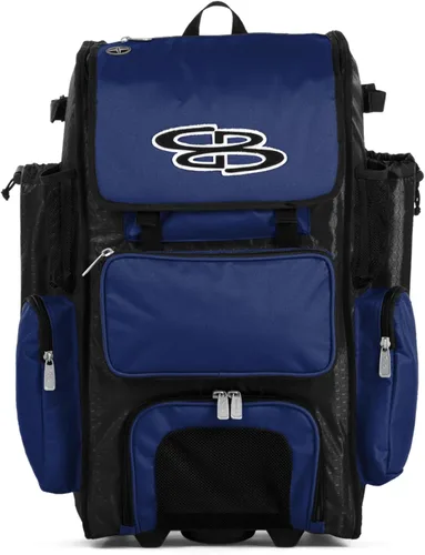 Miniatura 69 de Boombah Rolling Superpack - Bolsa para equipo de béisbol/sóftbol, varios colores, mango telescópico y capacidad para 4 murciélagos, versión