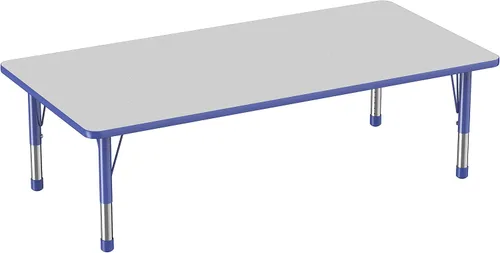 Miniatura 26 de FDP - Mesa rectangular para actividades escolares y aulas (24 x 36 pulgadas), patas gruesas para niños pequeños, altura ajustable de 15 a 24