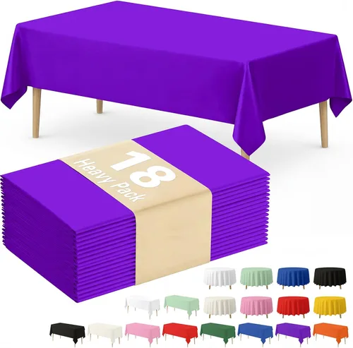 Miniatura 47 de Fixwal Mantel de plástico negro desechable de 54 x 108 pulgadas, mantel rectangular impermeable, paquete de 5 para graduación, decoración de fiesta