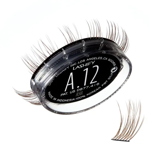 Lashify Amplify - Extensiones de pestañas Gossamer de 0.47 pulgadas, color ceniza, pestañas postizas para un aspecto natural