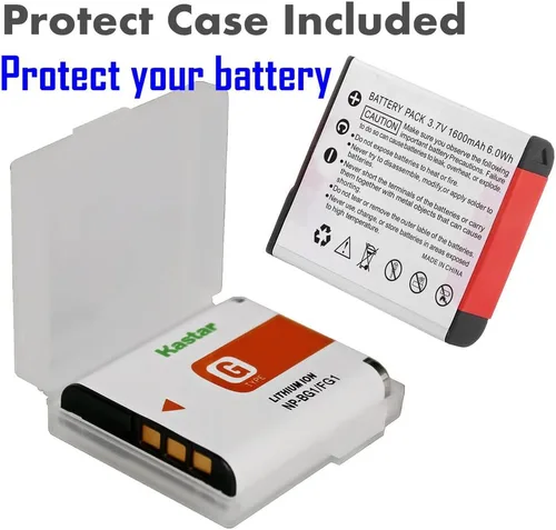 Miniatura 2 de Kastar Batería (paquete de 2) y cargador para Sony NP-BG1, NP-FG1 y Cyber-shot DSC-W120, W220, W150, DSC-H3, H7, H9, H10, H20, H50, H55, H70, HX5V