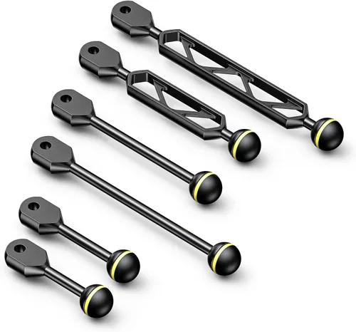 Miniatura 6 de Seafrogs - Brazo de clip de bola a cabeza YS de 1 pulgada, 6.43 pulgadas/6.4 in, aleación de aluminio, brazo adaptador de cabeza YS, conector AM-4