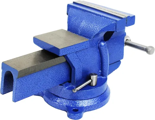 Miniatura 5 de HFS (R) Abrazadera de mesa de banco resistente - Base giratoria 360 con cerradura, parte superior de yunque de gran tamaño (6 pulgadas)