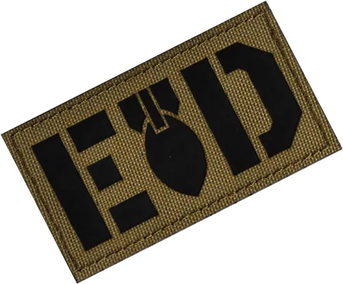 Miniatura 4 de Parche reflectante EOD para eliminación de artillería explosiva, parches militares, insignias bordadas tácticas, parche de gancho y bucle, 3.15 x