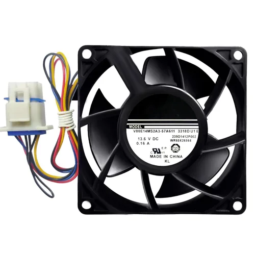 Miniatura 8 de Motor de ventilador evaporador de refrigerador OEM actualizado WR60X26866 2025, compatible con refrigerador GE, reemplaza V80E14MS2A3-57A611 Negro