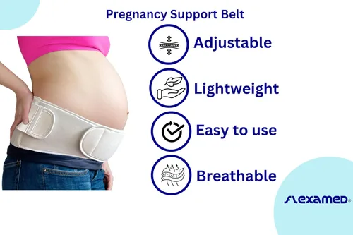 Miniatura 3 de FlexaMed - Soporte ajustable para embarazo y espalda de 6 pulgadas, grande