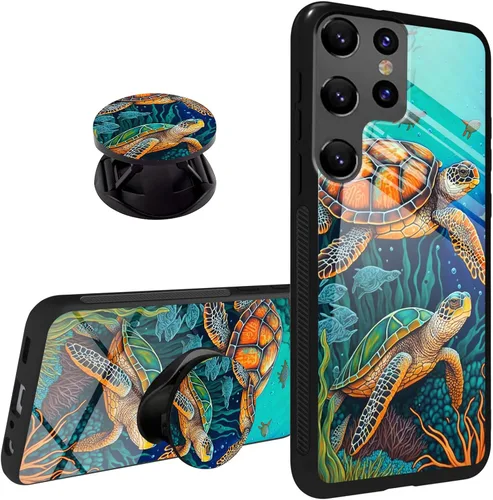 Miniatura 23 de Funda para Samsung Galaxy S22 Ultra Phone Grip con soporte expandible Soporte Soporte Kickstand, TPU suave a prueba de golpes Anti-arañazos Tapa