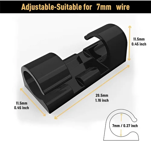 Miniatura 5 de Clips para cables con fuerte adhesivo autoadhesivo, XIAOXI organizador de gestión de cables para TV y PC, soporte adhesivo para cables, ordena