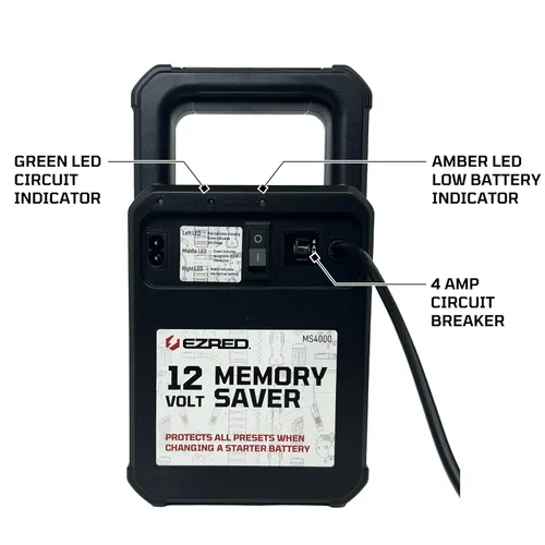 Miniatura 4 de EZRED MS4000 - Protector de memoria automotriz con cargador integrado, color negro