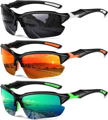 Miniatura 9 de Sports Polarized Sunglasses for Men Cycling Running Fishing UV Protection Sun Glasses Lightweight Half Frame Goggles