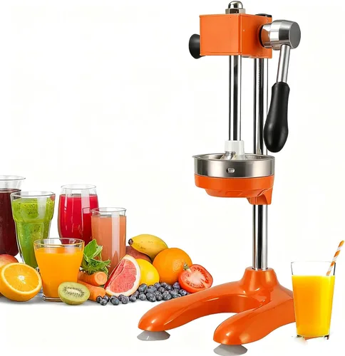 Miniatura 10 de Exprimidor de naranja de hierro fundido de cocina, máquina exprimidora de prensa manual, con base en forma de U manual, placa de presión grande